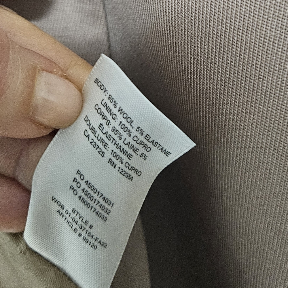 SOLD Aritzia Babaton Vogue Oversized City Wool Blazer Sz 1 S/M Camel - Picture 16 of 16